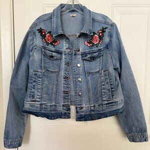 Reba Women's Denim Cropped Jacket, Size: L, EUC